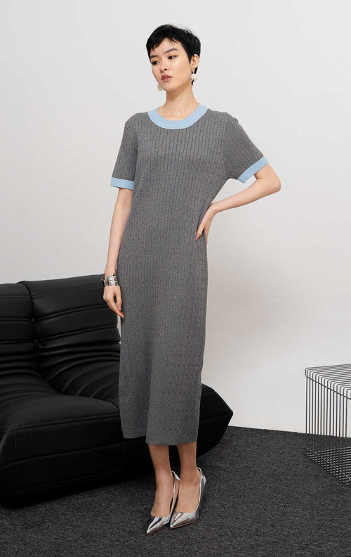 Yejin Knit Dress Grey