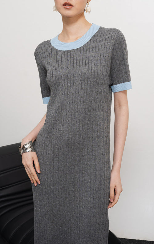 Yejin Knit Dress Grey