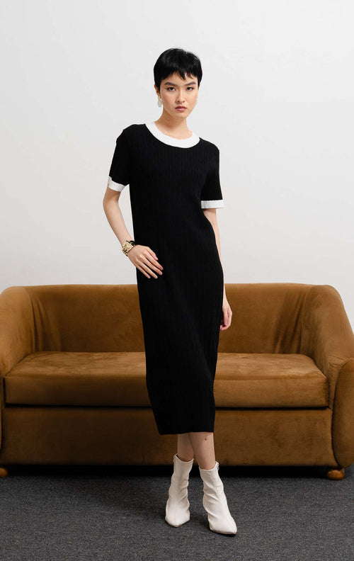Yejin Knit Dress Black