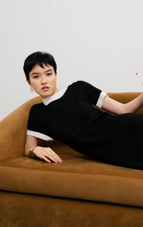 Yejin Knit Dress Black