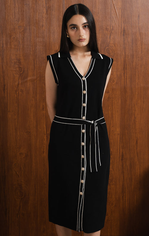 Janice Knit Dress Black