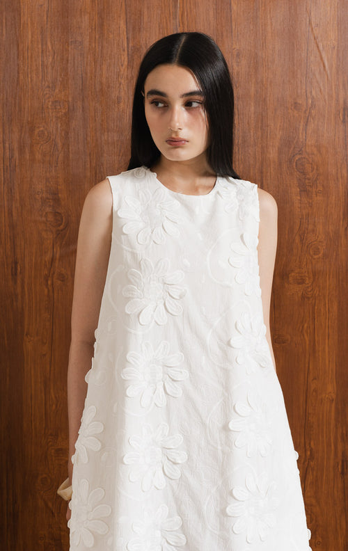 Elika Dress White