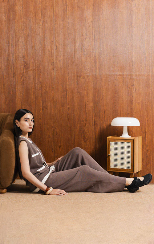 Elena Knit Set Brown