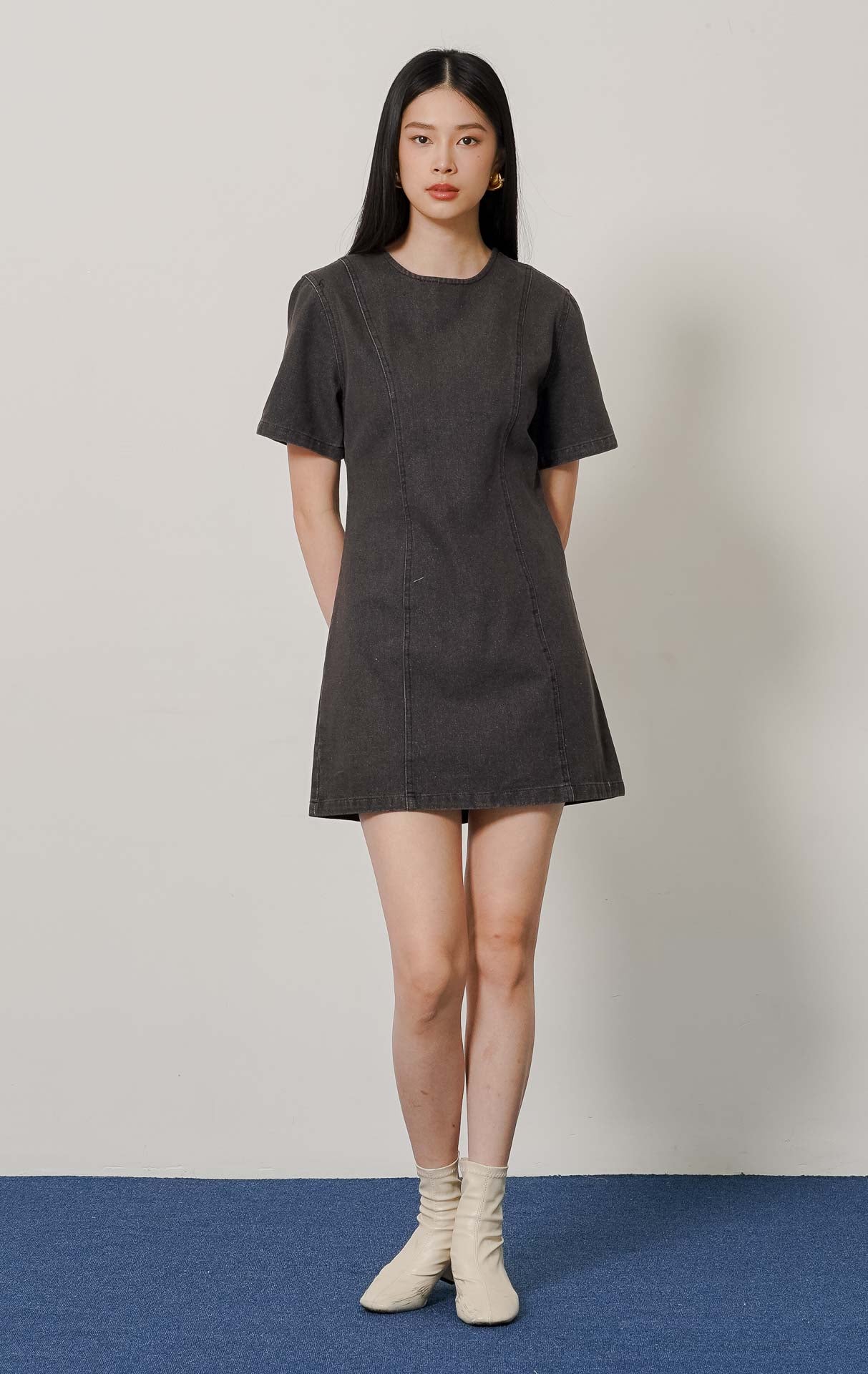 Mavis Dress Black Denim