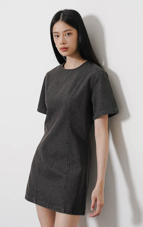 Mavis Dress Black Denim