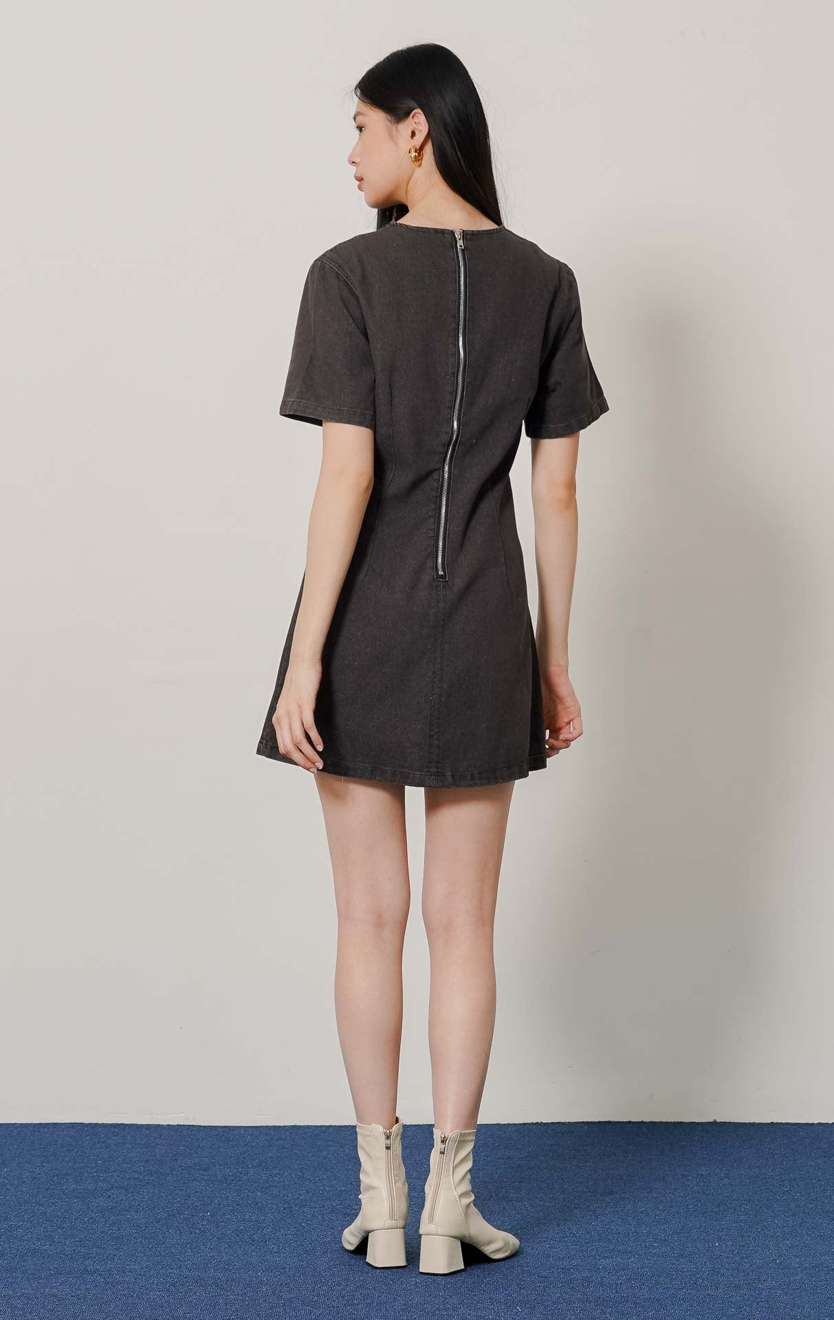 Mavis Dress Black Denim