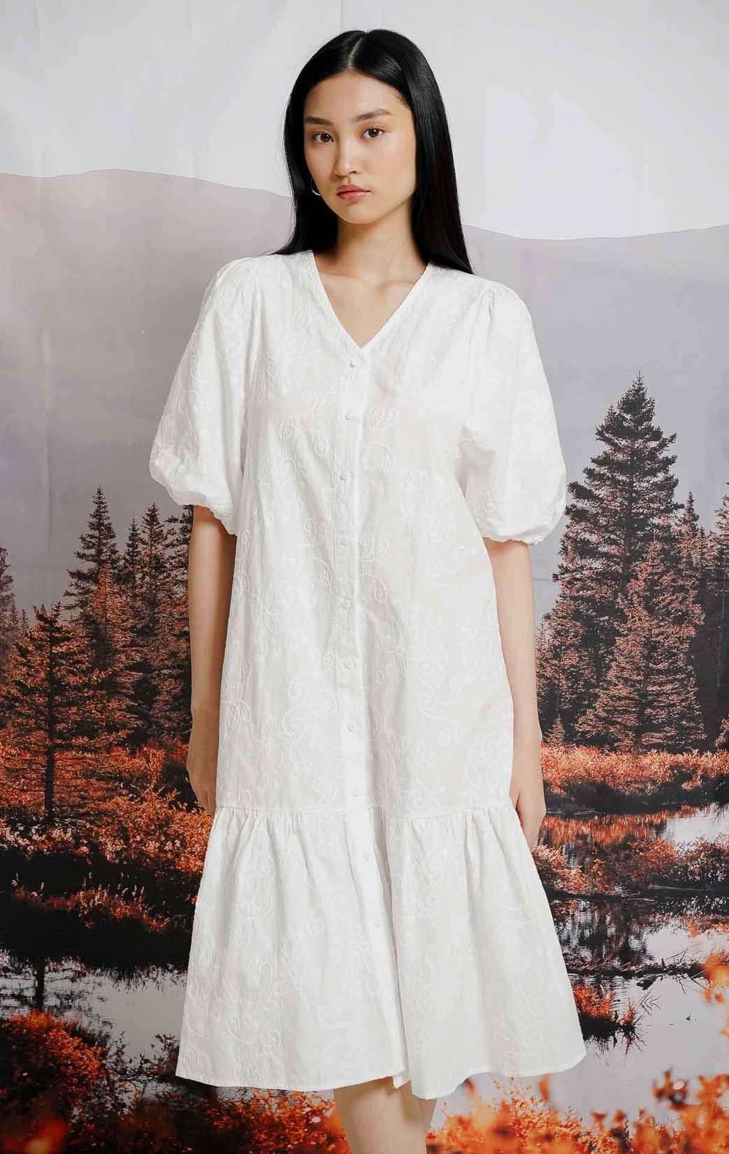 Nicola Dress White