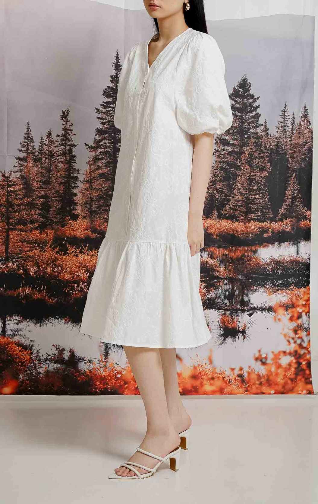 Nicola Dress White