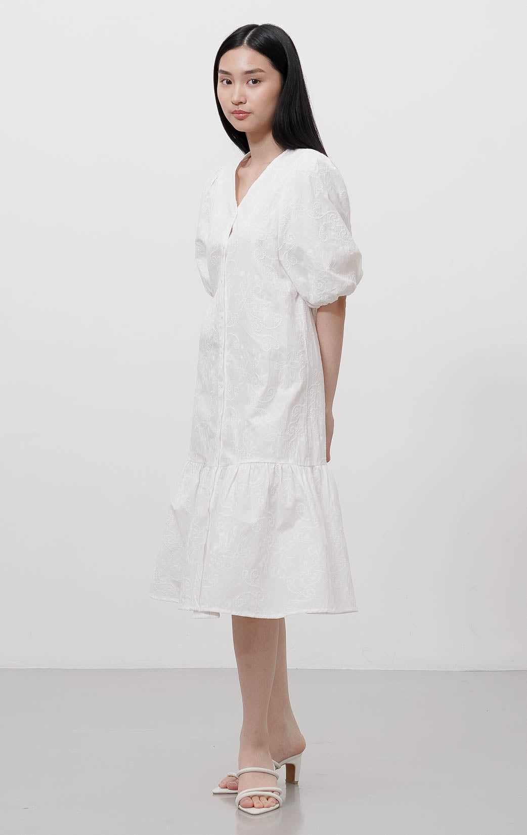Nicola Dress White