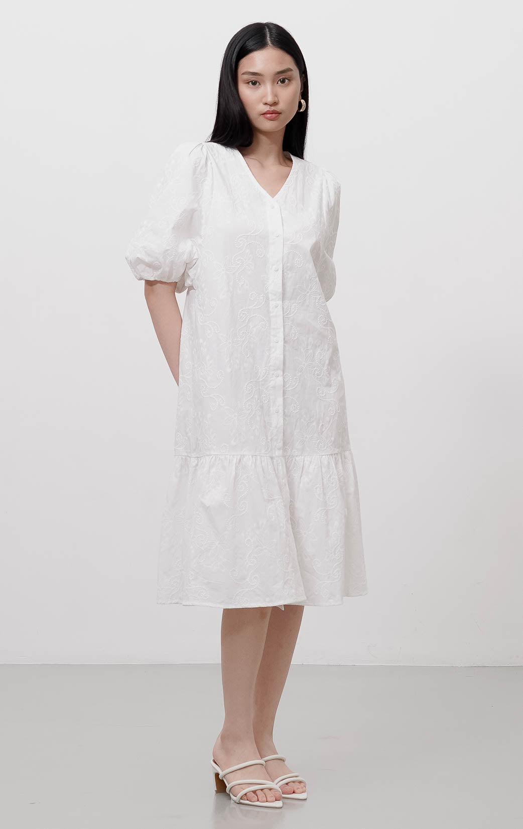 Nicola Dress White
