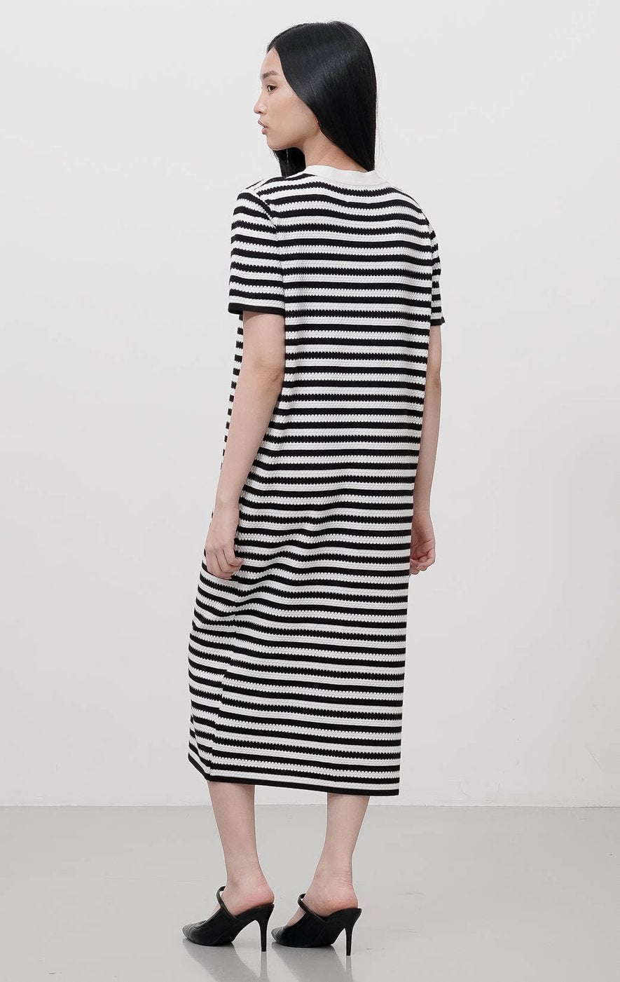 Syella Dress Black Striped