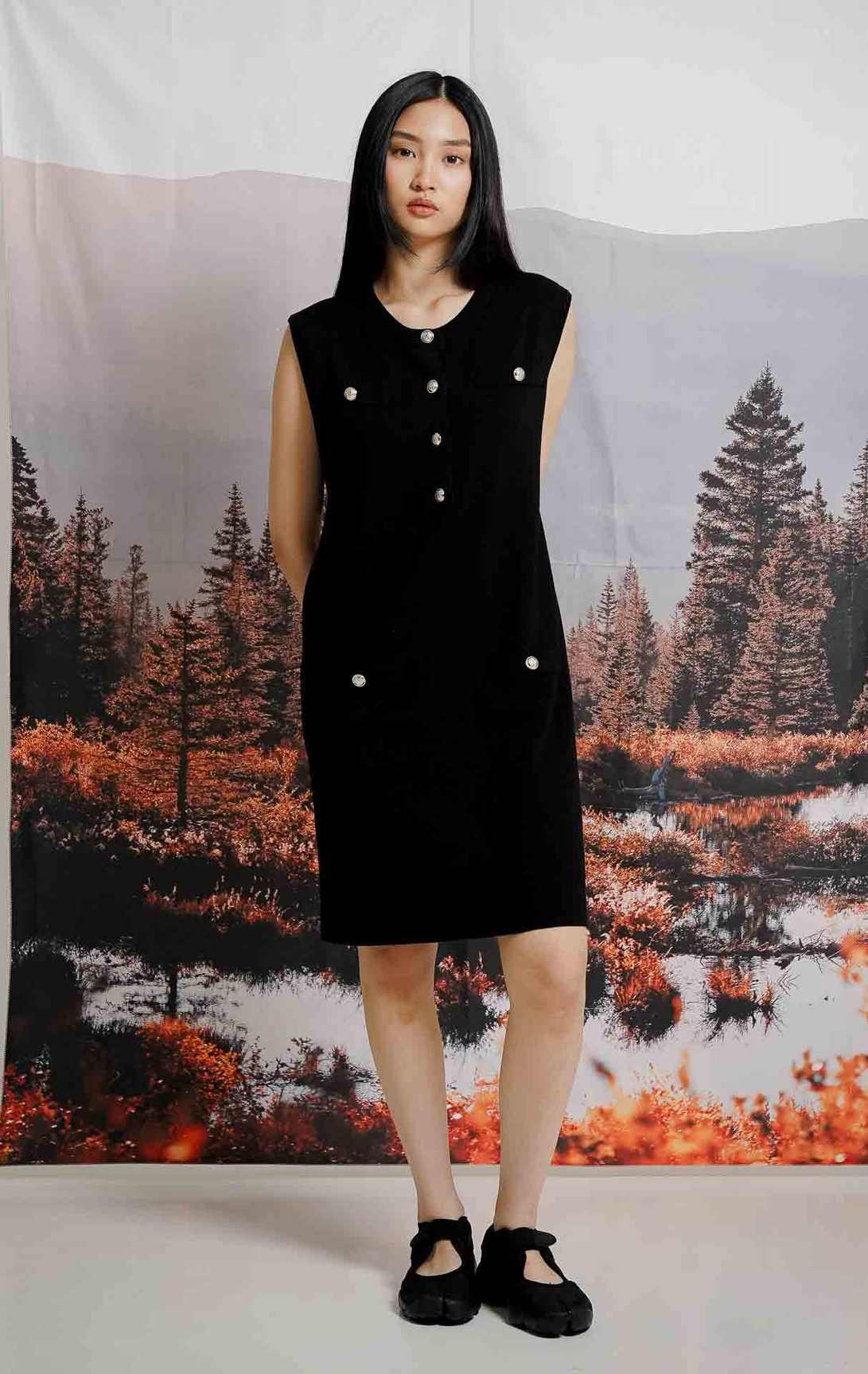 Halie Knit Dress Black