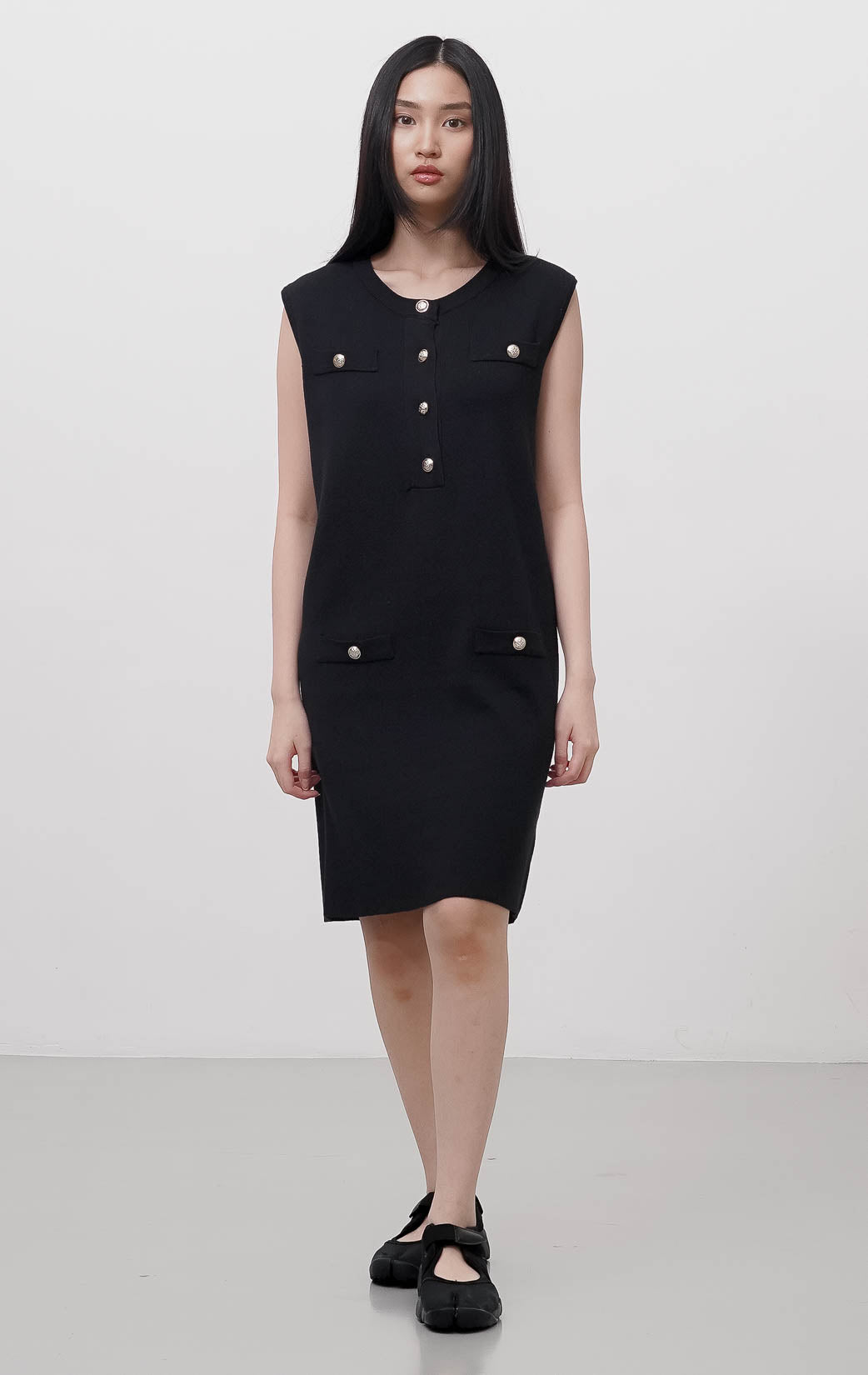 Halie Knit Dress Black