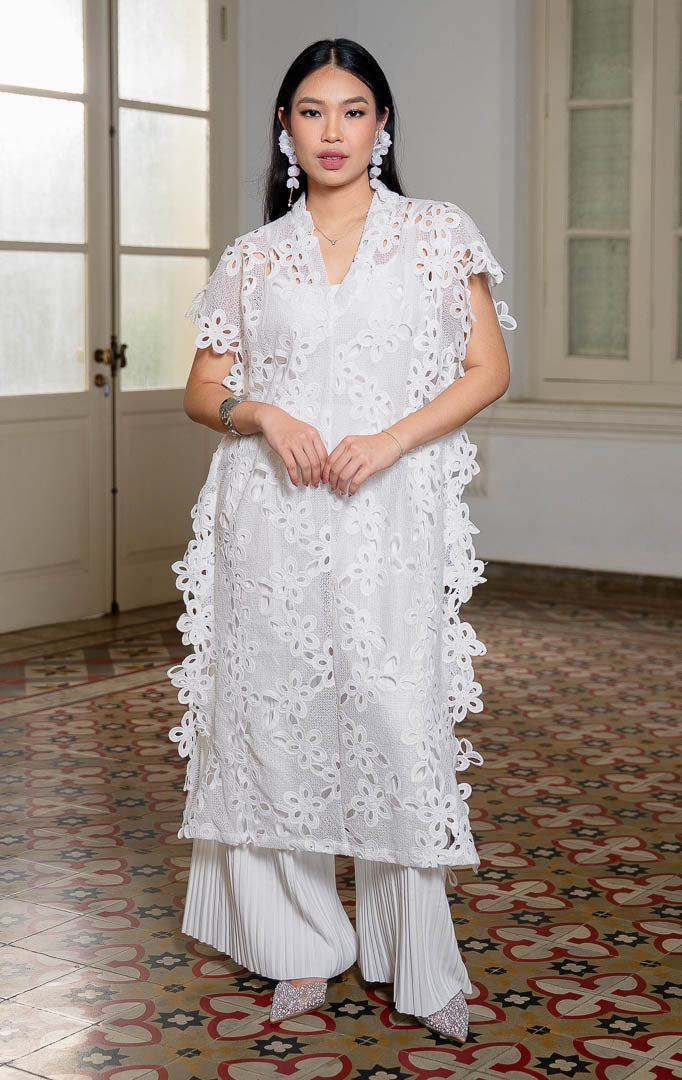 EID Halima Dress White