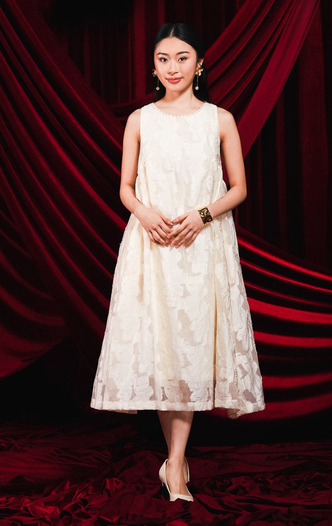 CNY Sakura Dress Ivory