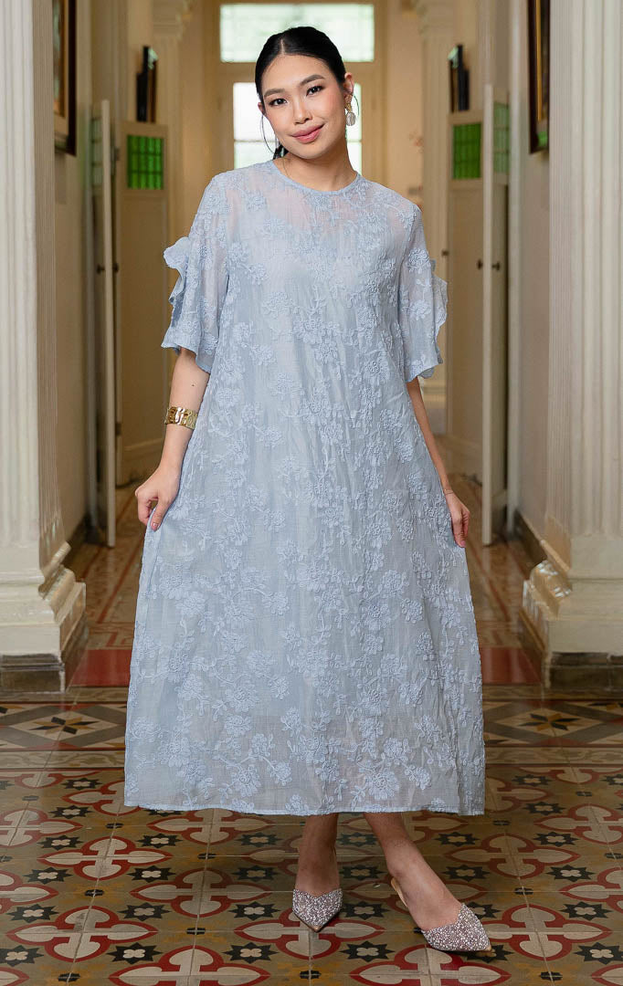 EID Ghazal Dress Blue