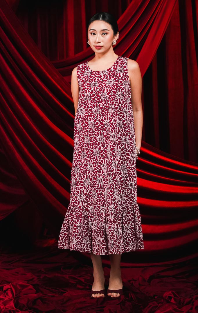 CNY Marigold Dress Red