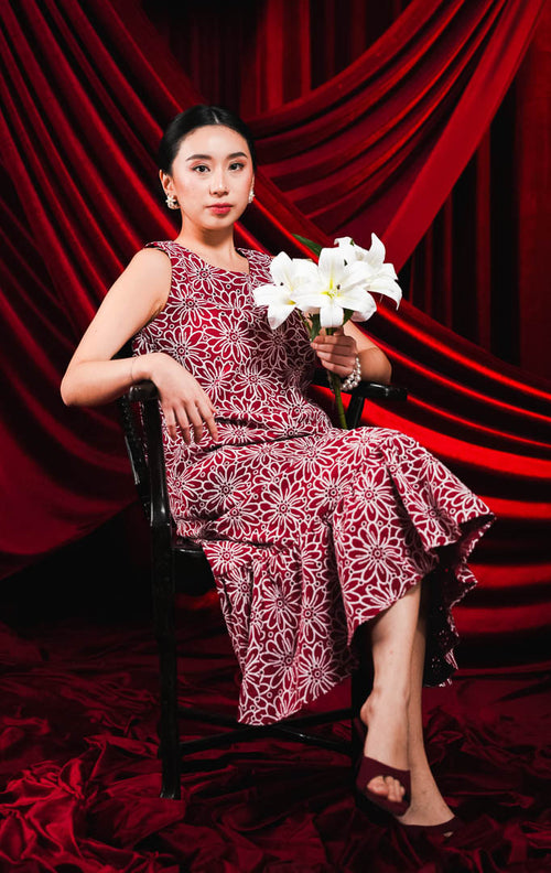 CNY Marigold Dress Red