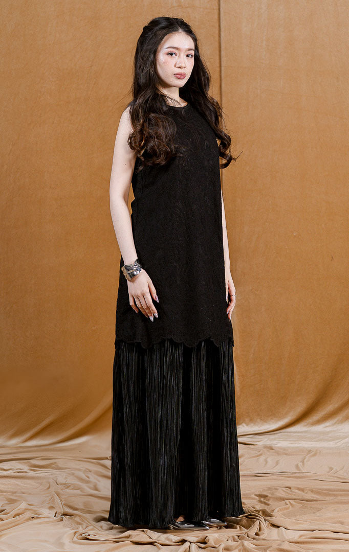 CNY Orchid Dress Black