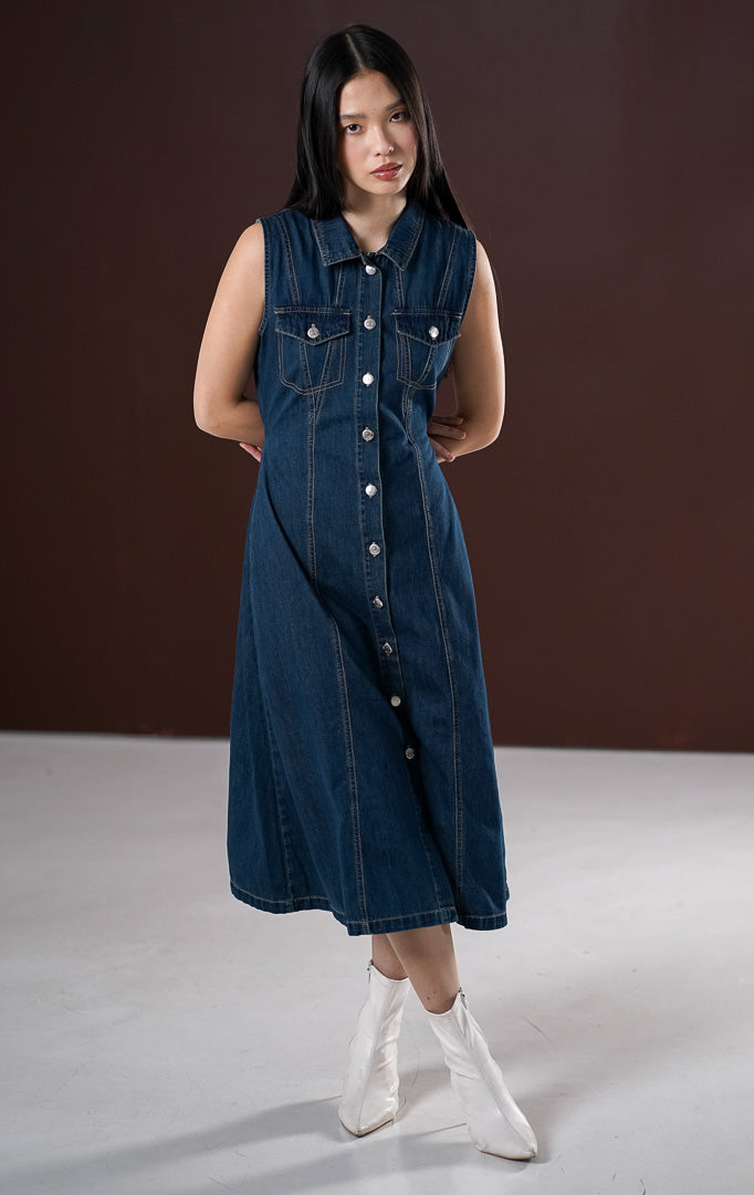 Vivienne Dress Dark Denim