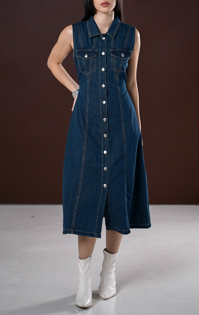 Vivienne Dress Dark Denim
