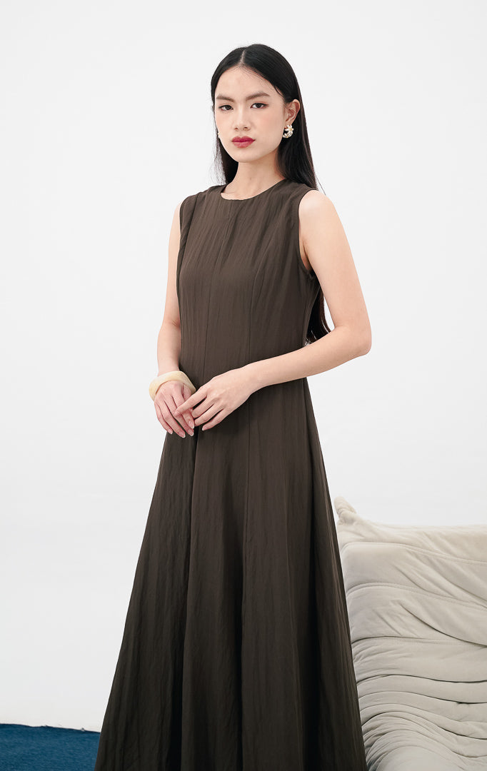 Callan Dress Dark Brown