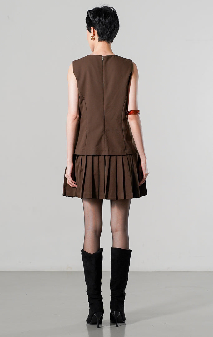 Cayden Dress Dark Brown