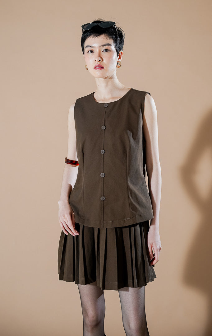 Cayden Dress Dark Brown