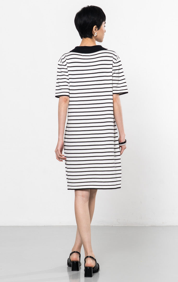 Audrey Dress White Striped