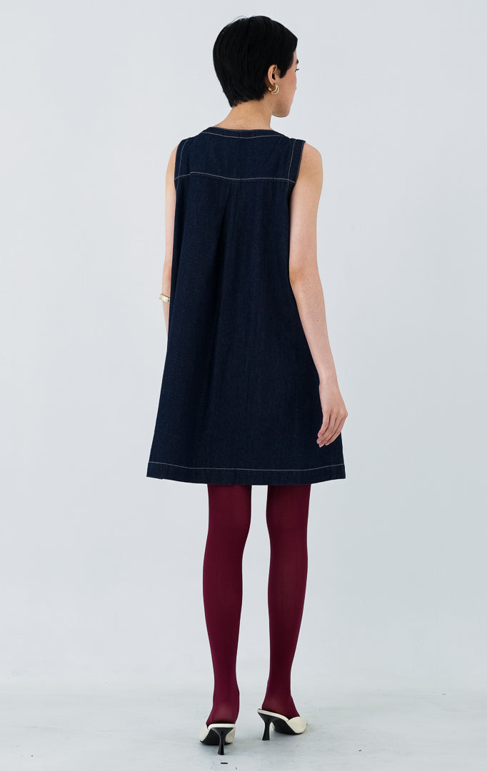 Zephyr Dress Dark Denim