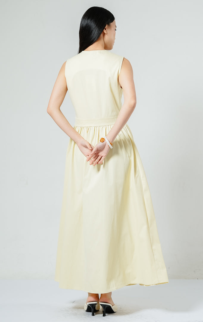 Monrow Dress Butter Yellow