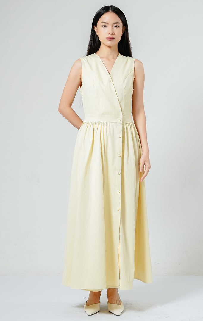 Monrow Dress Butter Yellow