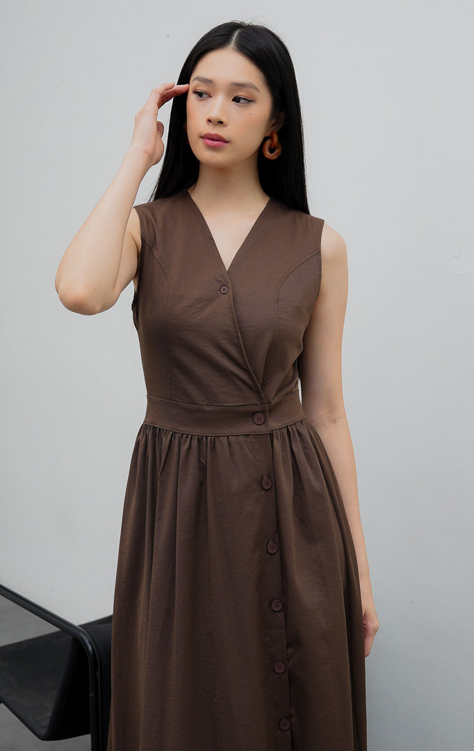 Monrow Dress Dark Brown