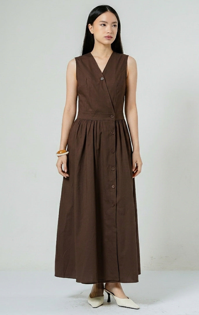 Monrow Dress Dark Brown