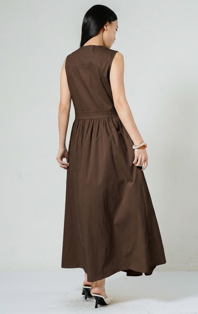 Monrow Dress Dark Brown