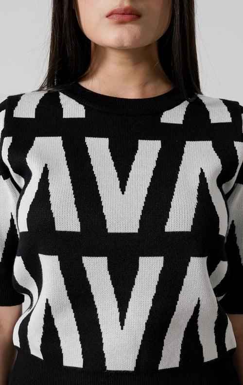 Lowis Knit Top Black