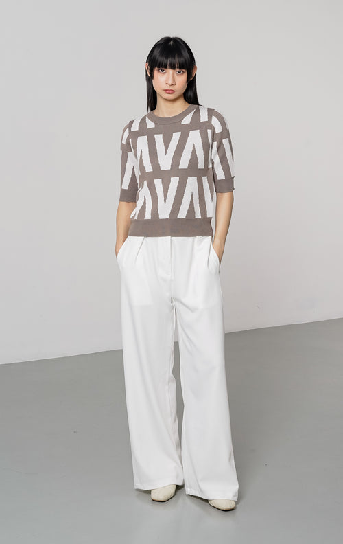 Lowis Knit Top Brown