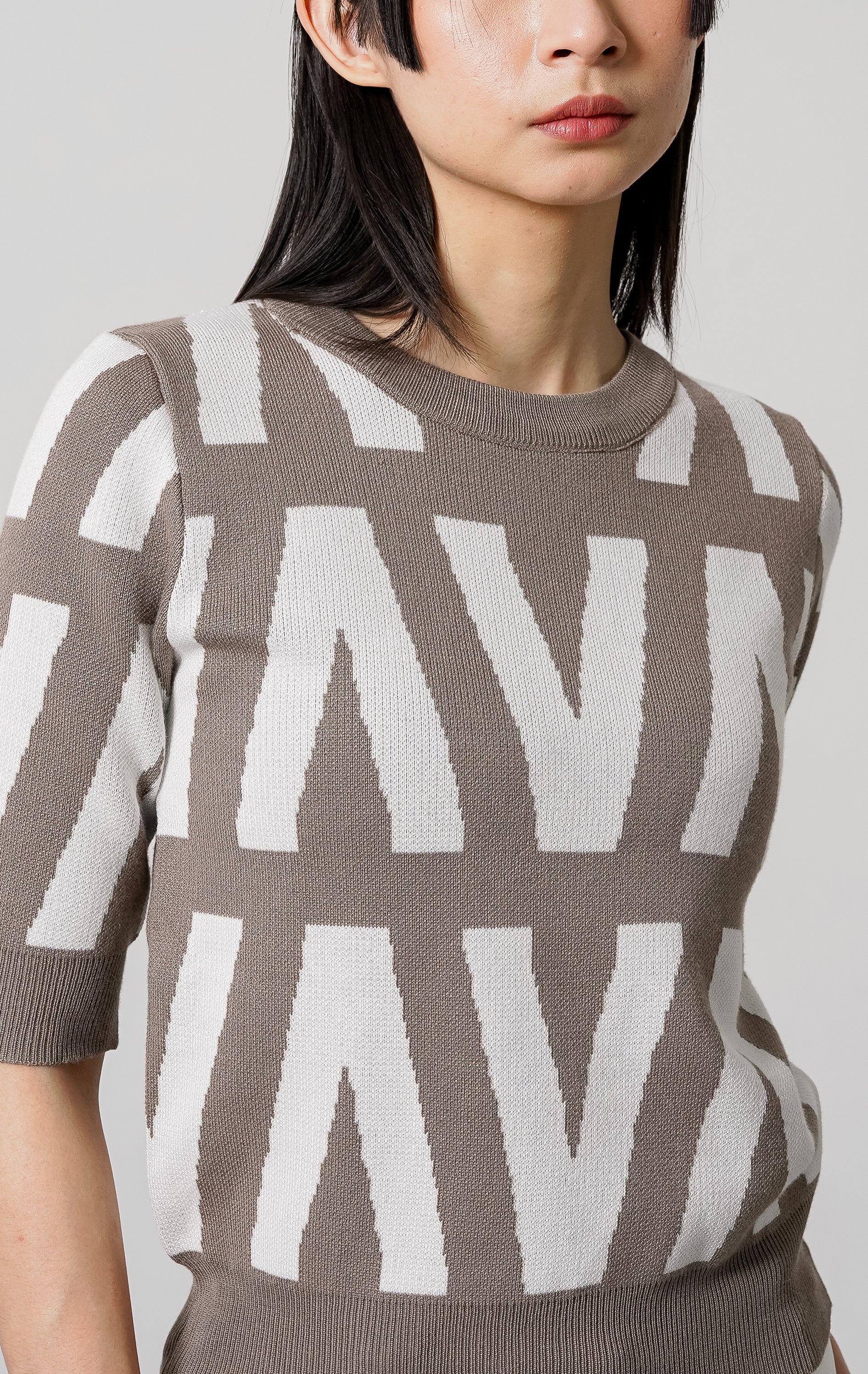 Lowis Knit Top Brown