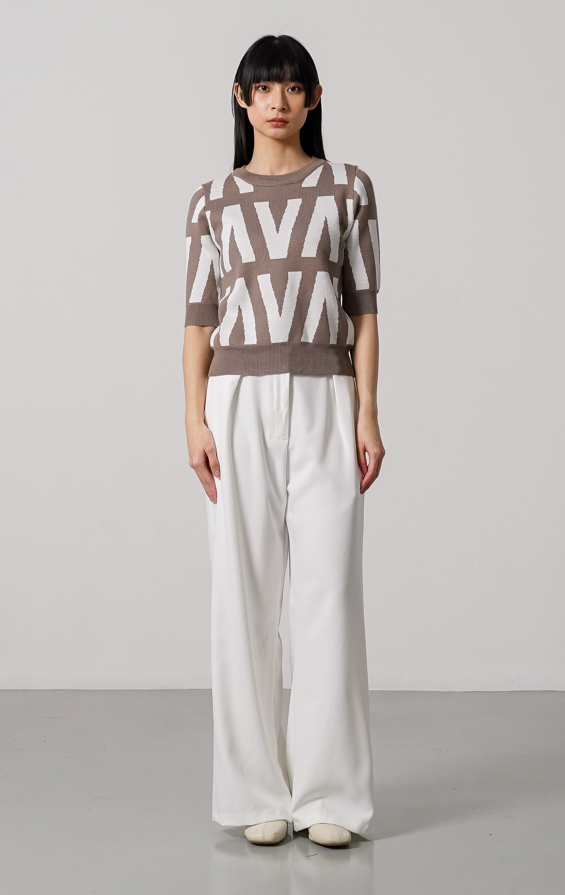 Lowis Knit Top Brown