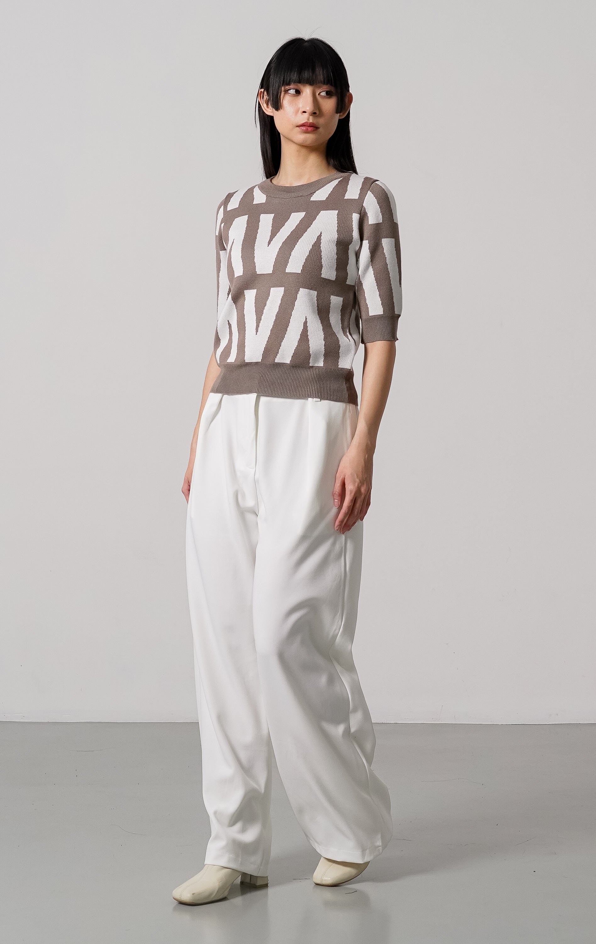 Lowis Knit Top Brown