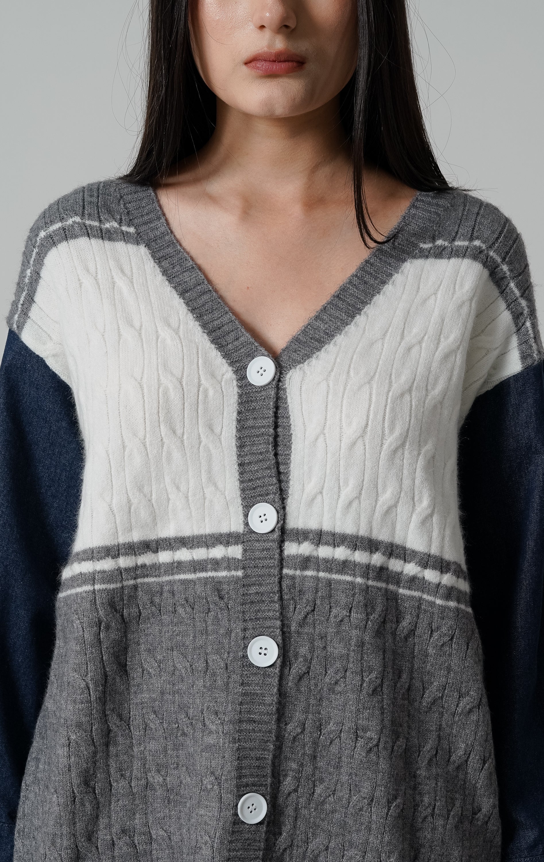 Adelyn Knit Cardigan Grey