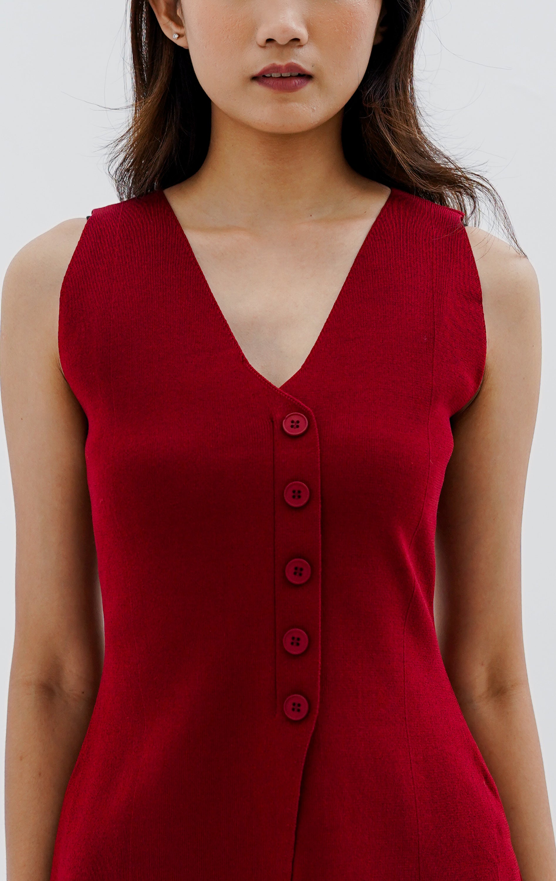 Rosemary Knit Top Red