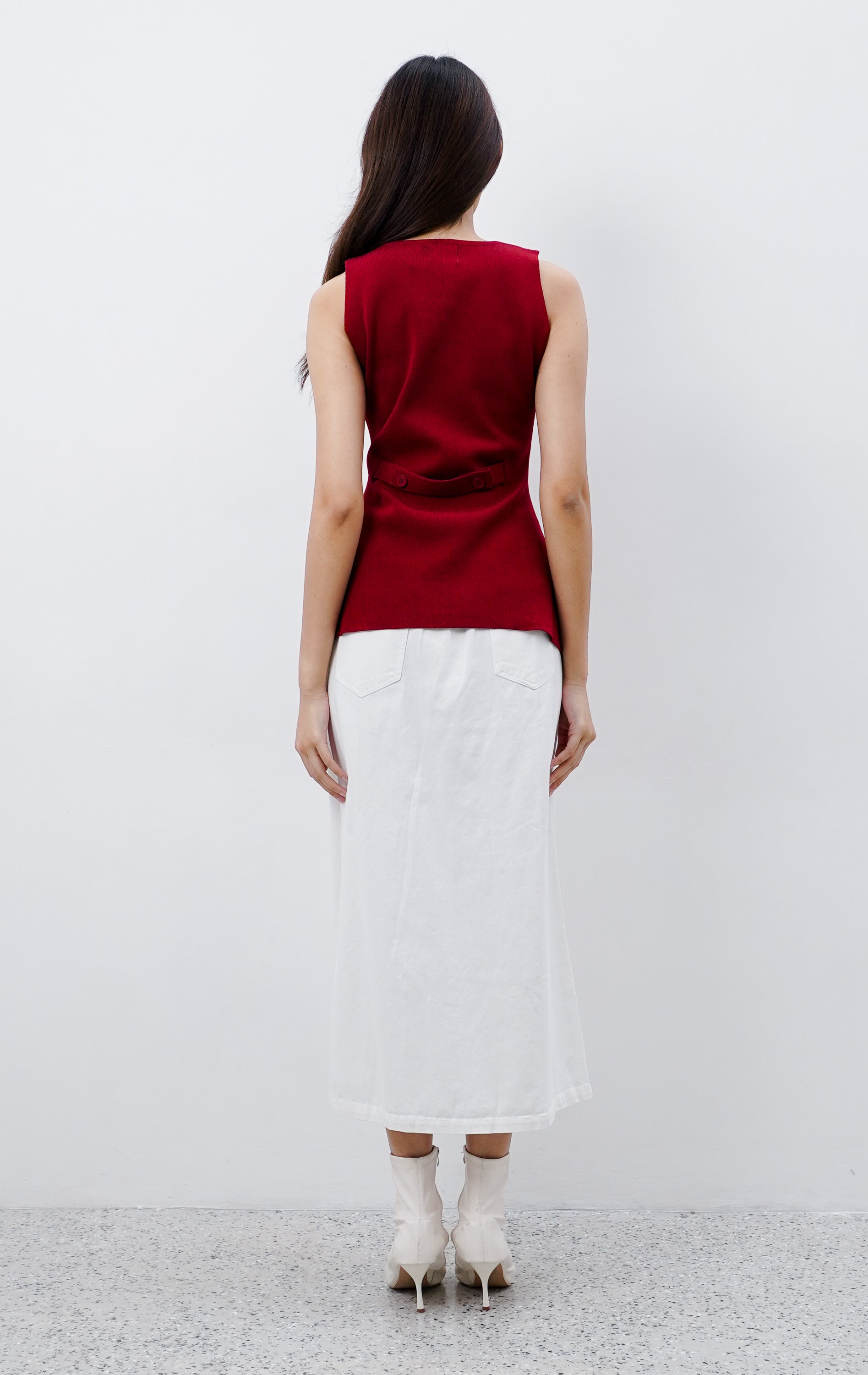 Rosemary Knit Top Red
