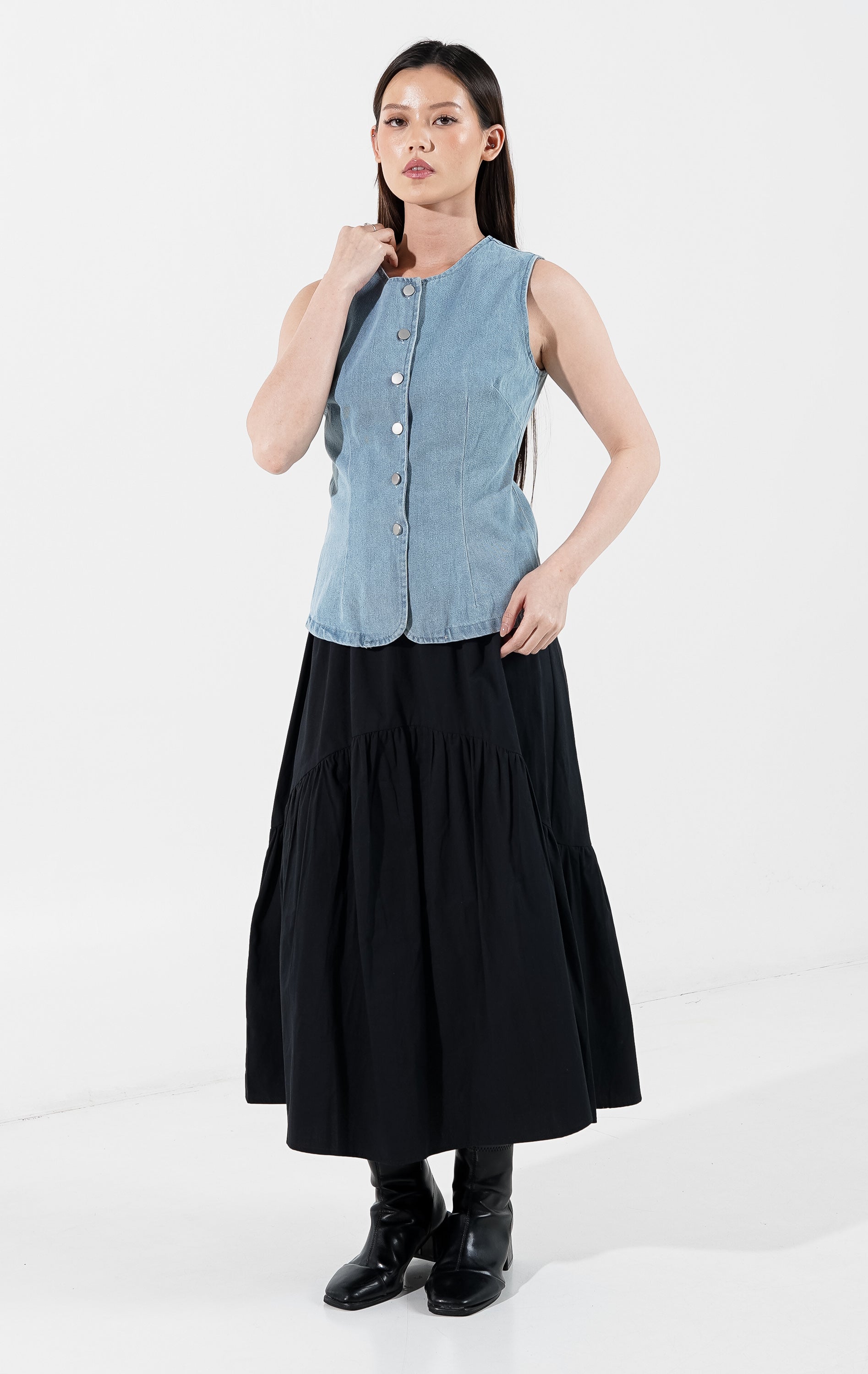 Virly Top Light Denim