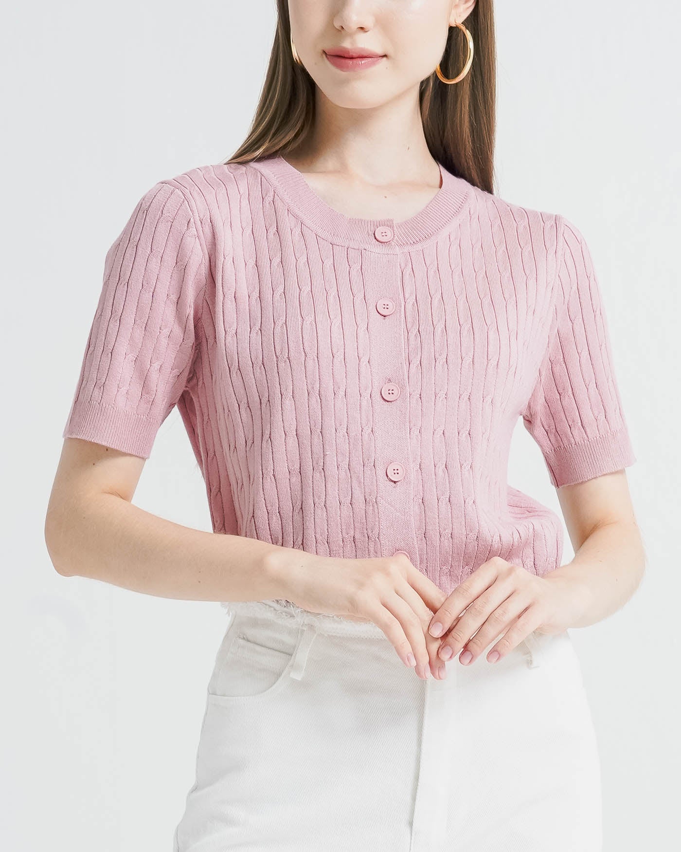 Juventia Knit Pink Top – Atasan Rajut Wanita