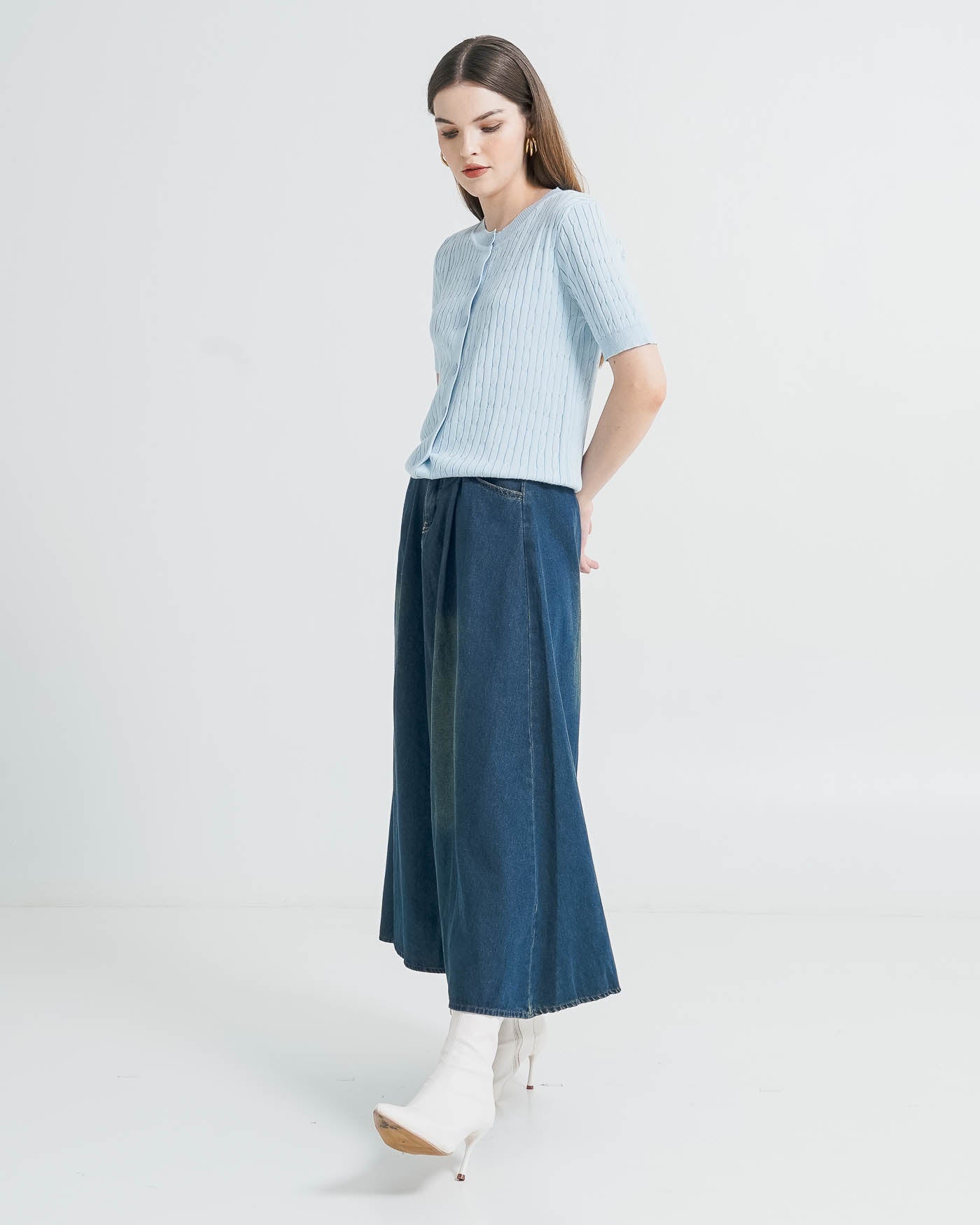 Juventia Knit Blue Top – Baju Atasan Rajut Wanita