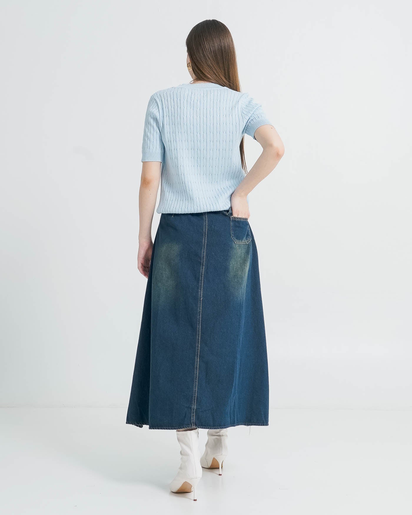 Juventia Knit Blue Top – Baju Atasan Rajut Wanita
