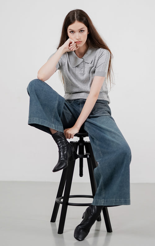 Rosalie Knit Top Grey