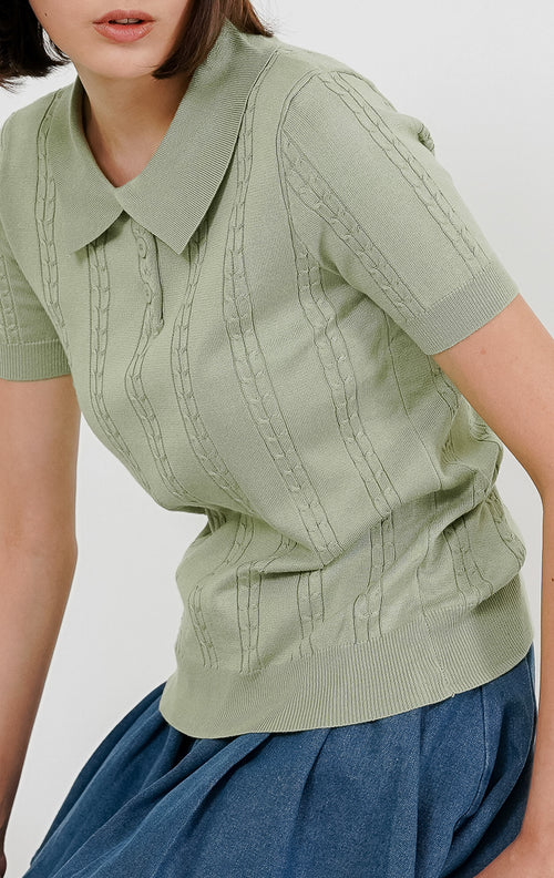 Rosalie Knit Top Green