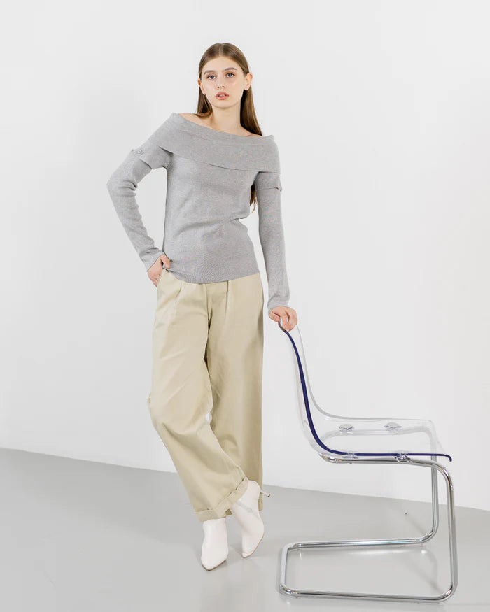 Leona Top Grey